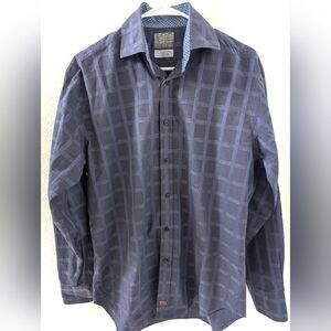 Thomas Dean Medium 100%‎ Cotton Long Staple 2ply Blue Checked Dress